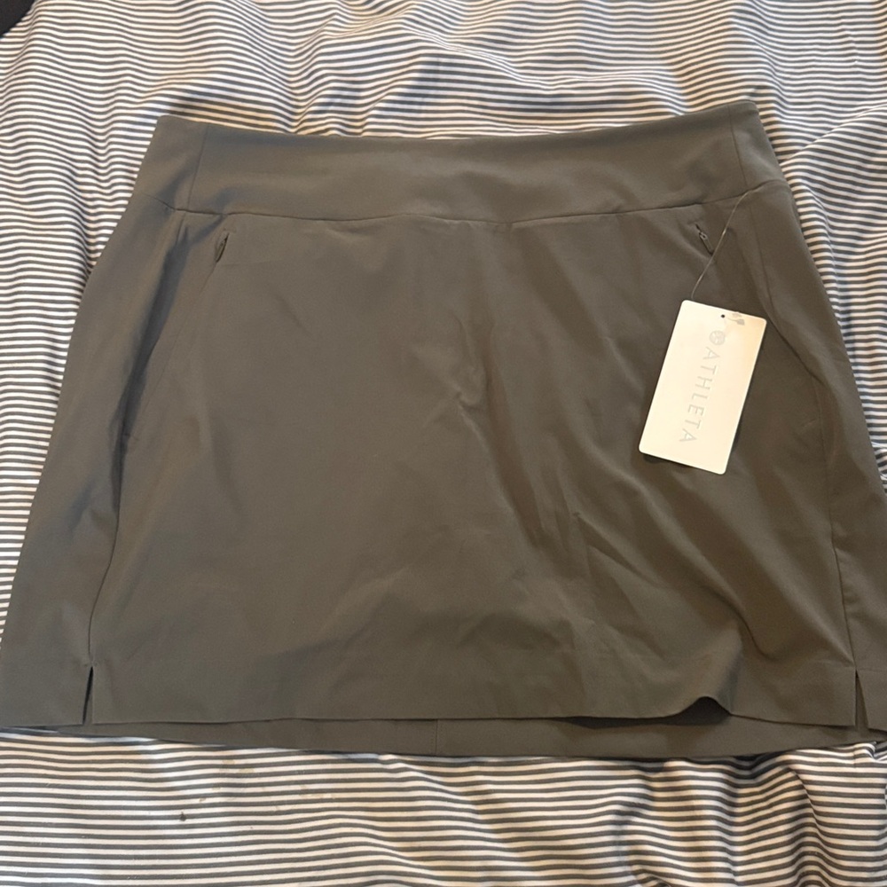 Athleta olive green/grey Skirt/Skort NWT
